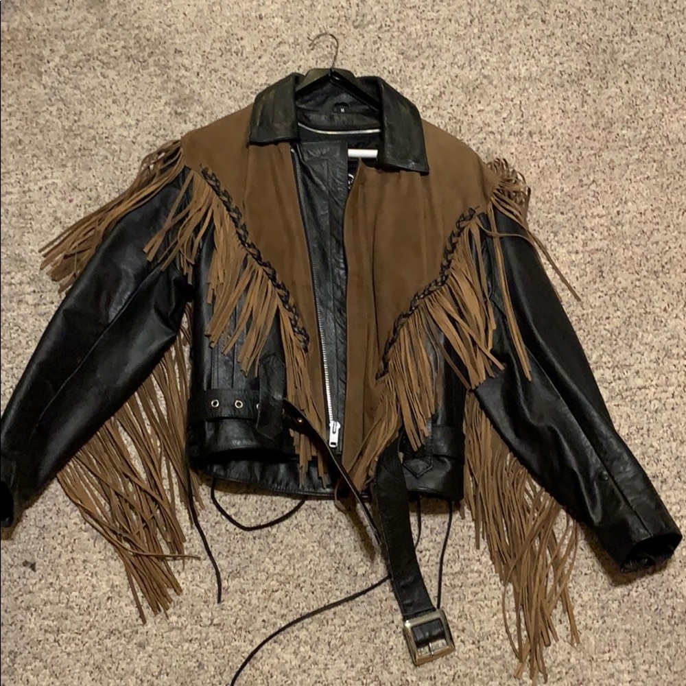 First Genuine Leather Medium Biker Jacket